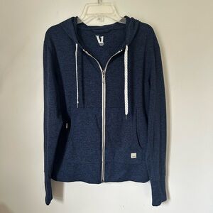 Vuori Deep Blue Zip-Up Hoodie